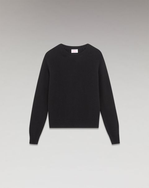 Oversize Crewneck Raglan Sweater ( H23 / Woman / Black) Black From Future Women Cashmere Sweaters