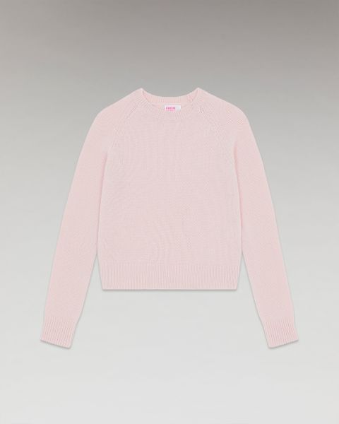 Cashmere Sweaters Rose Poudre Crewneck Raglan Sweater ( H23 / Women / Powder Pink) From Future Women