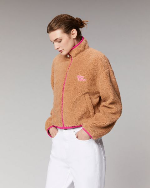Coats & Jackets Outerwear Short Sherpa Jacket ( H23 / Woman / Camel) Camel From Future Women