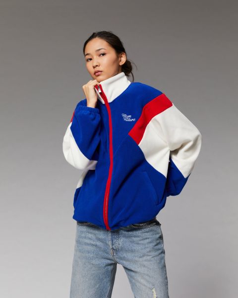 From Future Outerwear Fleece Jacket ( H23 / Woman / Pop Blue) Coats & Jackets Women Pop Blue