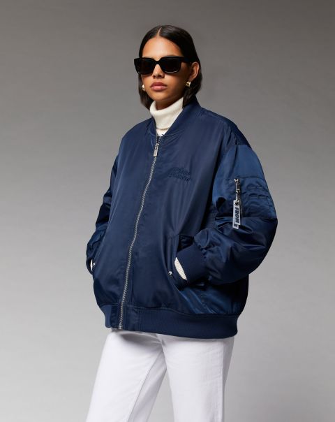 Coats & Jackets Outerwear Bomber Jacket ( H23 / Woman / Navy) Navy From Future Women