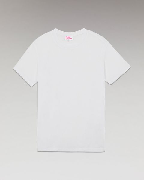 White Shirts, T-Shirts & Tops From Future Basic Crewneck Short Sleeve T-Shirt ( H23 / Woman / White) Women