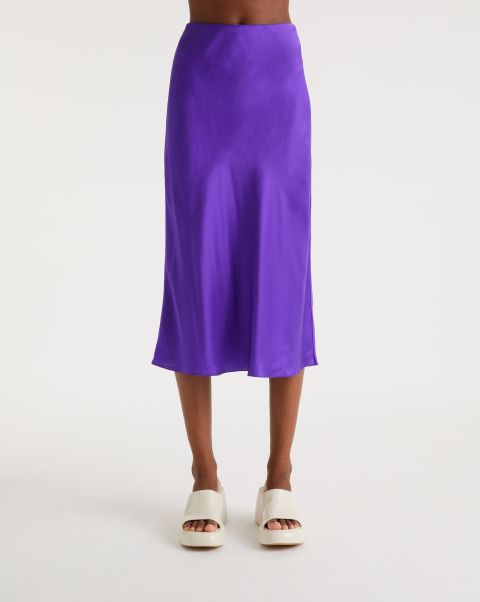 From Future Violet Fluo Women Skirts Gina Long Skirt (S23 / Woman / Fluo Purple)