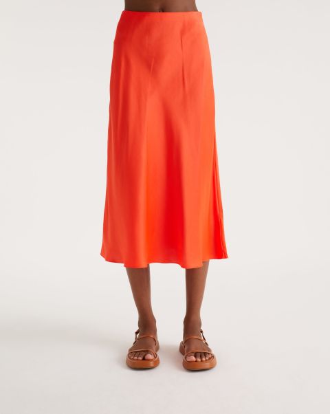 Skirts From Future Carmen Half Long Skirt (S23 / Woman / Neon Orange) Neon Orange Women