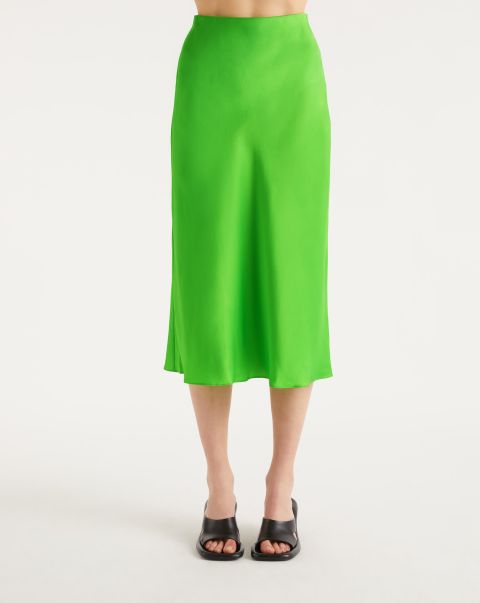 From Future Women Neon Green Skirts Mi Long Gina Skirt (S23 / Woman / Neon Green)