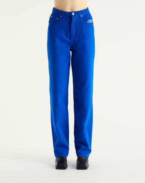 Jamie Right Jeans (W22 / Woman / Electric Blue) Women Jeans From Future Bleu Electrique