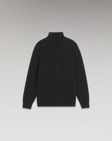 Cashmere Sweaters Men Black Basic Turtleneck Sweater ( H23 / Man / Black) From Future