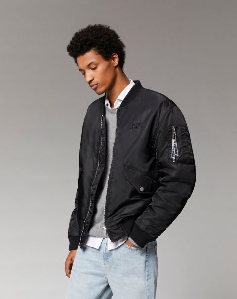 Coats & Jackets Outerwear Bombers Jacket ( H23 / Man / Black) From Future Men Black