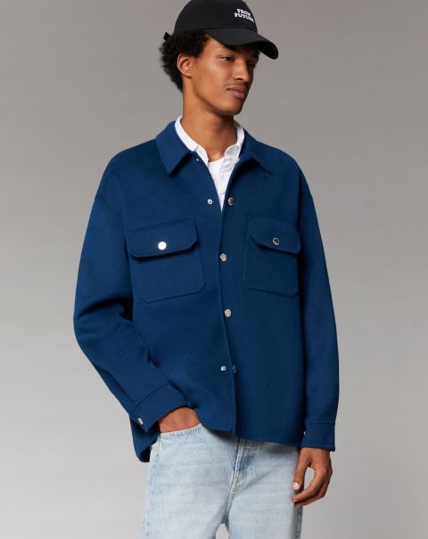 From Future Coats & Jackets Outerwear Double Face Jacket ( H23 / Man / Moonlight Blue) Men Moonlight Blue