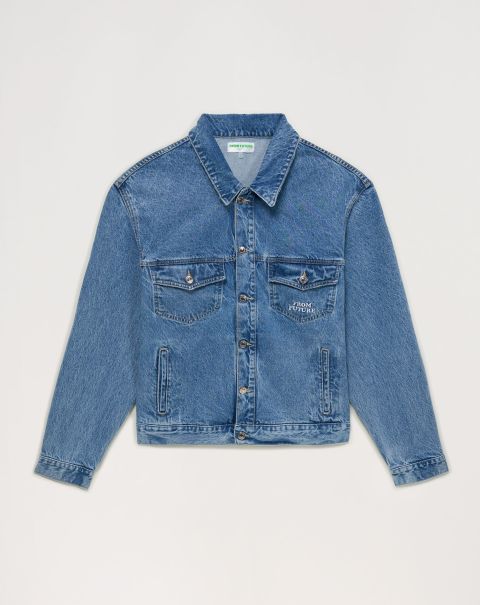 Coats & Jackets Men From Future Bleu Fonce Jeans Jacket (W22 / Man / Dark Blue)