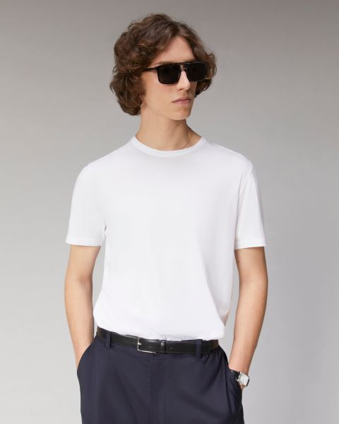 Men Shirts & T-Shirts From Future Basic Short Sleeve Crewneck T-Shirt ( H23 / Man / White) White