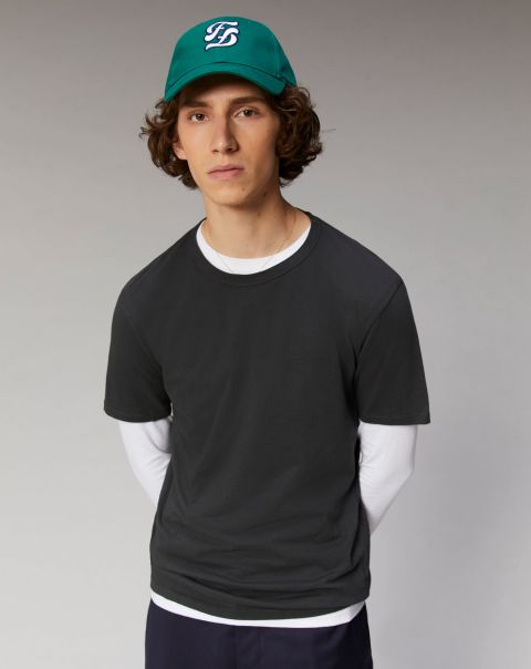 Basic Short Sleeve Crewneck T-Shirt ( H23 / Man / Anthracite) Men Charcoal Gray Shirts & T-Shirts From Future