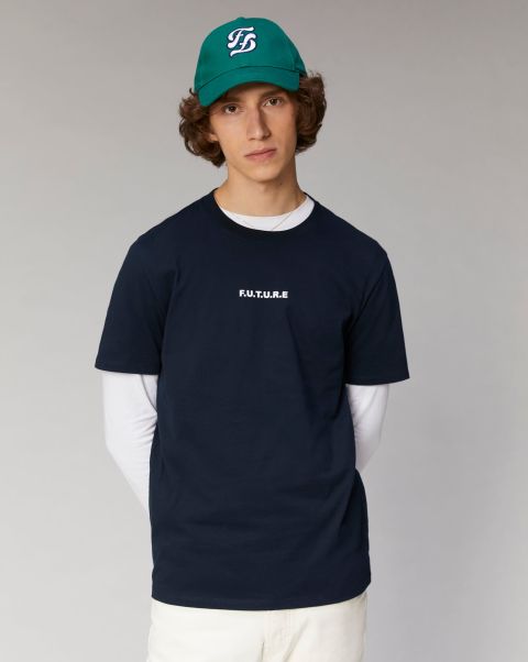 Navy Future Short-Sleeved Crewneck T-Shirt ( H23 / Man / Navy) From Future Shirts & T-Shirts Men