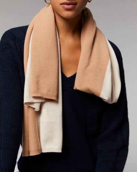 Accessories From Future Regular Two-Tone Scarf (H23 / Accessories / Camel) Camel Cashmere Scarves