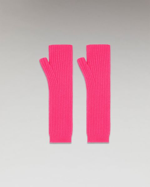 Regular Ribbed Gloves (H23 / Accessories / Holiday Pink) From Future Accessories Holiday Pink Cashmere Gloves