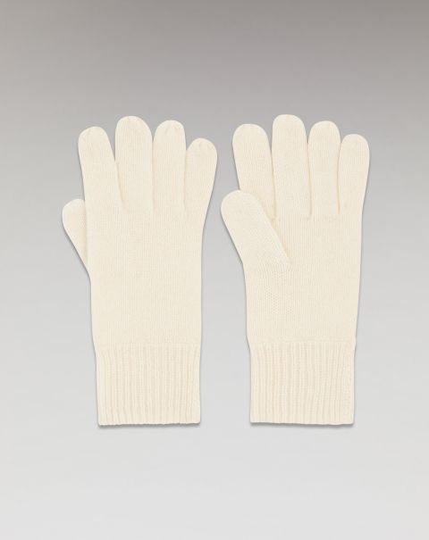 Cashmere Gloves Accessories Ecru Regular Basic Gloves (H23 / Accessories / Ecru) From Future