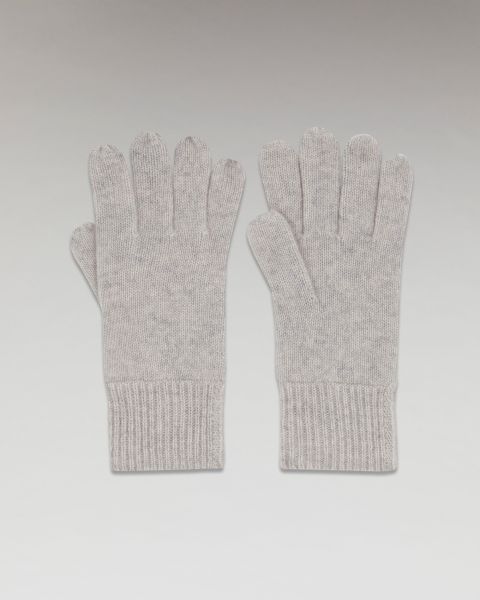 From Future Accessories Regular Basic Gloves (H23 / Accessories / Light Heather Gray) Light Heather Gray Cashmere Gloves
