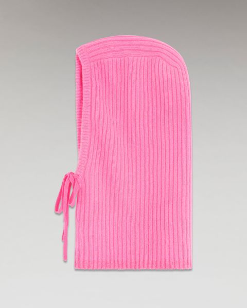 From Future Regular Ribbed Balaclava (H23 / Accessories / Sparkle Pink) Sparkle Pink Cashmere Balaclavas Accessories