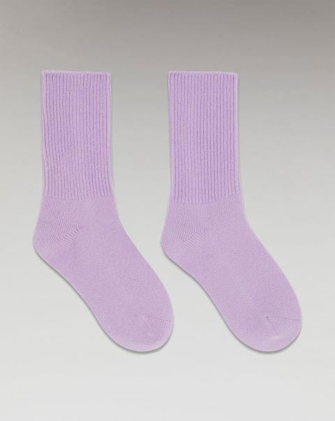 Cashmere Socks Sweet Lilac Ribbed Mid-High Socks (H23 / Accessories / Sweet Lilac) Accessories From Future