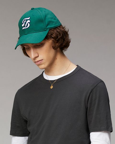 From Future Double F Logo Curved Peak Cap ( H23 / Accessories / Dark Green) Caps Accessories Dark Green