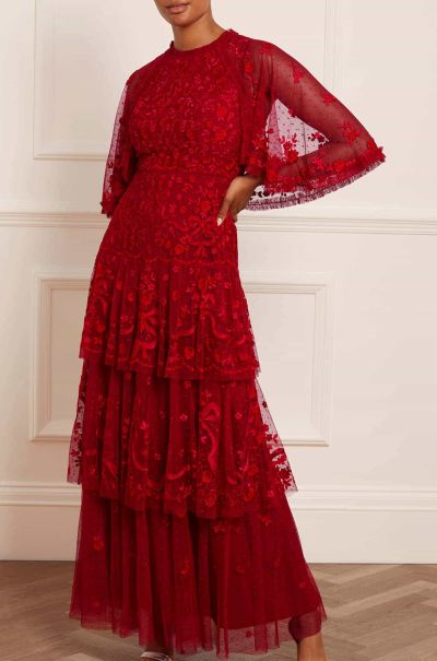 Red Dresses Bonnie Bow Gown Needle & Thread Convenient Women