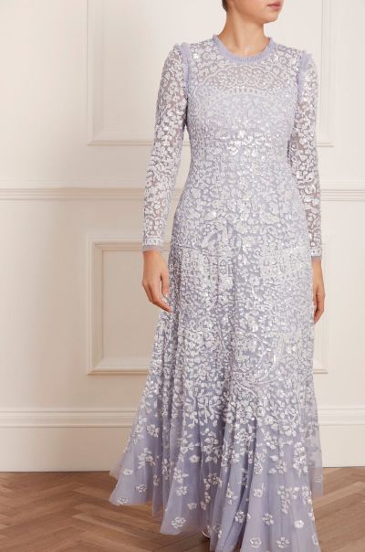Dresses Needle & Thread Blue Amaryllis Gown Reliable Women