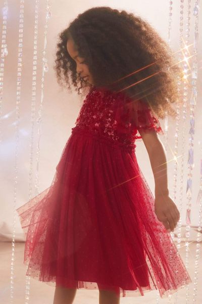 Responsibly Sourced Kids Kids Needle & Thread Lilybelle Kids Dress 2024 Red